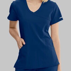 Skechers By Barco Reliance Navy Blue Scrub Top Size 2X